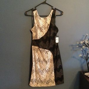 Black and white lace dress